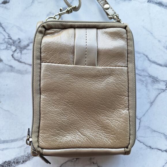 Travelon pearl leather mini convertible crossbody belt bag mini travel purse - Picture 3 of 7